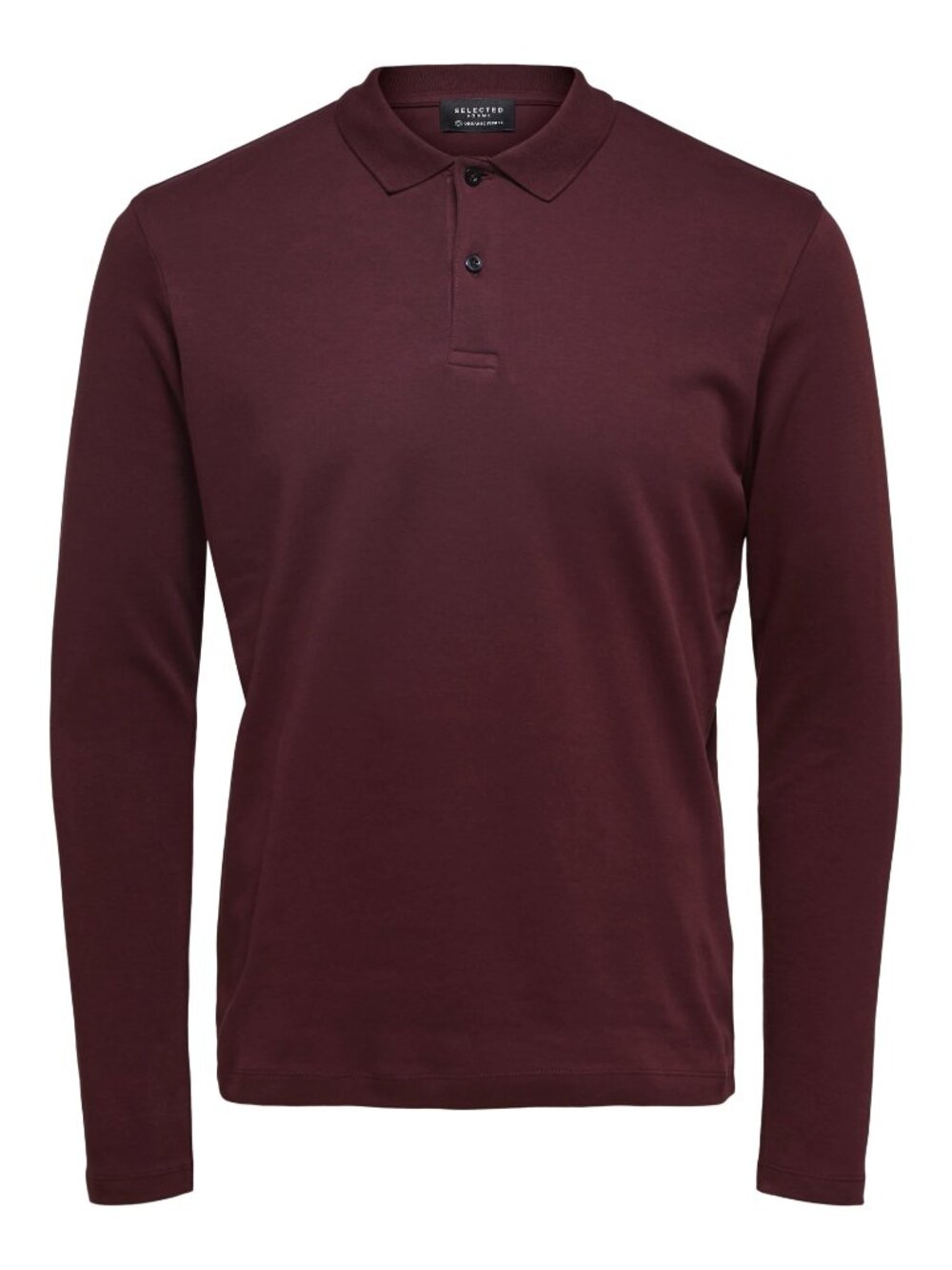 Selected Homme Burgundy Knit Longsleeve Polo/5816